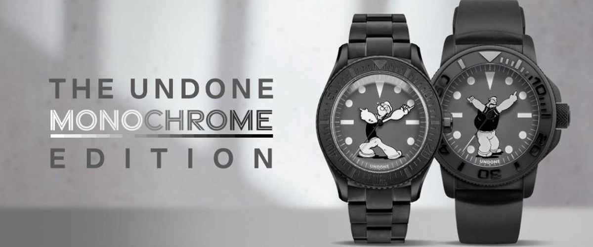 「致单色世界」手表品牌“UNDONE”与大力水手发布全新合作手表