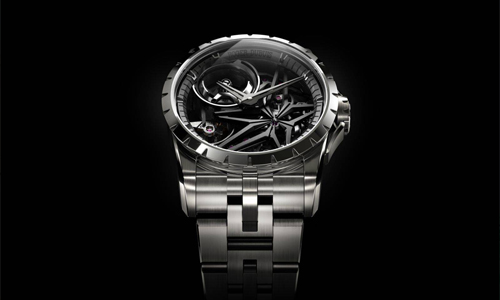 罗杰杜彼Roger Dubuis王者系列星际镂空钛合金链带腕表—轻盈之感 桀骜之力